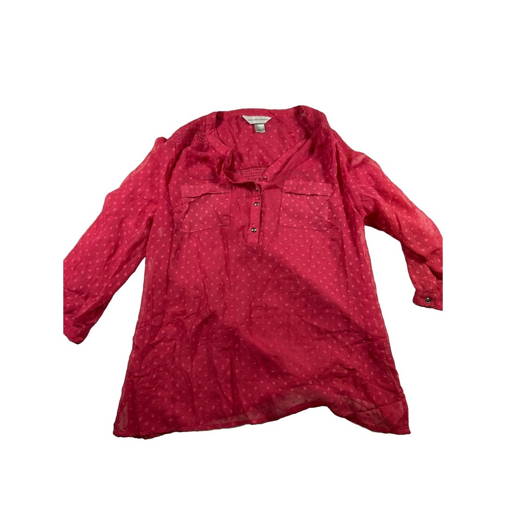 Christopher and Banks women's Small Pink Sheer Women's Top Cottage Core